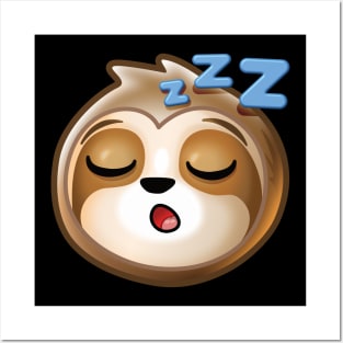 Sloth Sleeping Napping kawaii cute Posters and Art